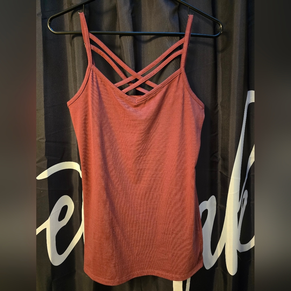 Maurices Rust Camisole with Strappy Design
